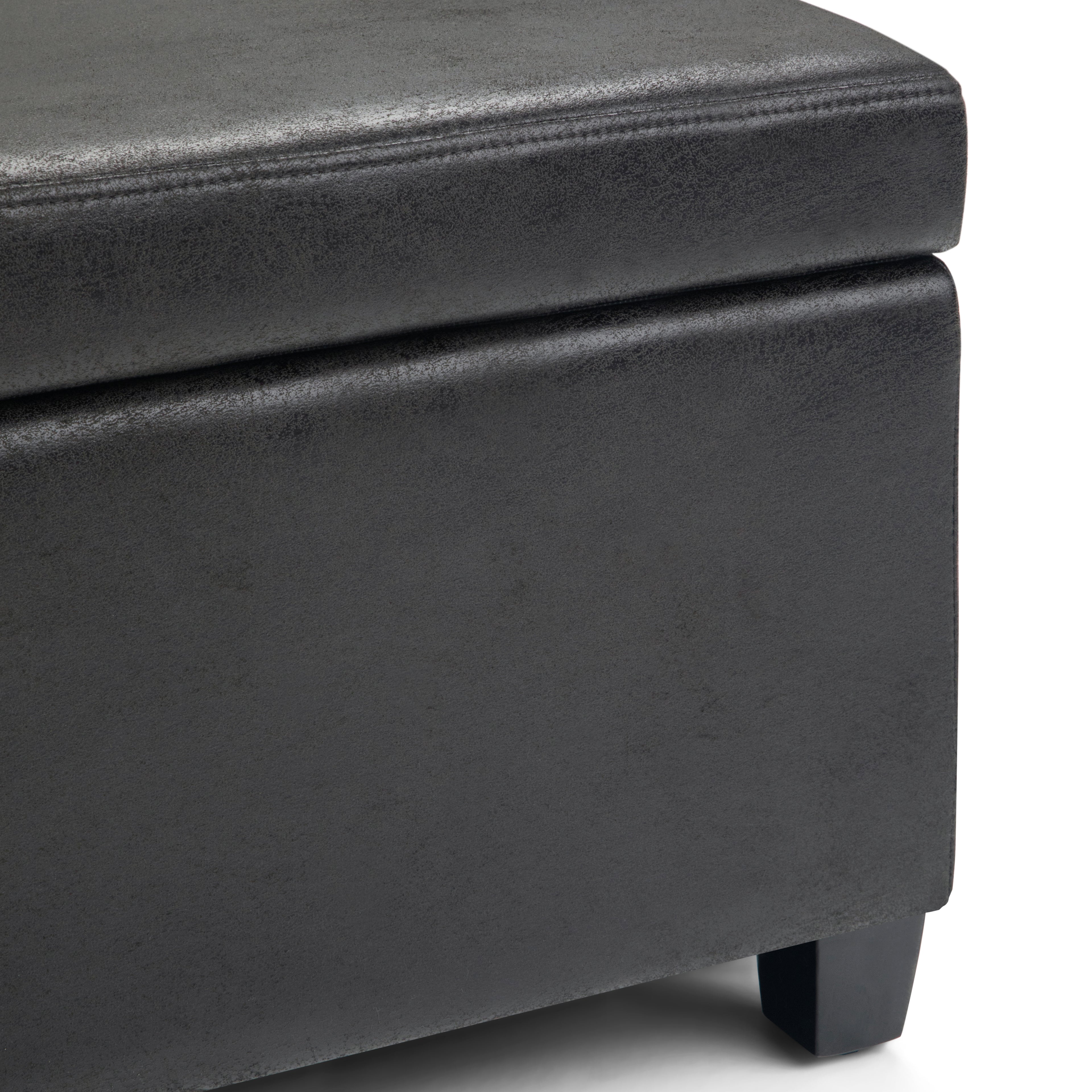 Avalon 48 Inch Wide Storage Ottoman Bench in Distressed