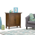 Redmond 32 Inch Wide Solid Wood Low Storage Cabinet in Rustic