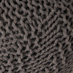 Hazel Knitted Cotton Yarn 20 x 20 Round Pouf