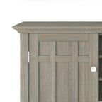 Bedford 54 Inch Wide Solid Wood Sideboard Buffet and Wine Rack