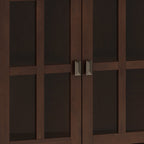 Artisan 66 Inch Wide Solid Wood Wide 4 Door Storage Cabinet in Russet