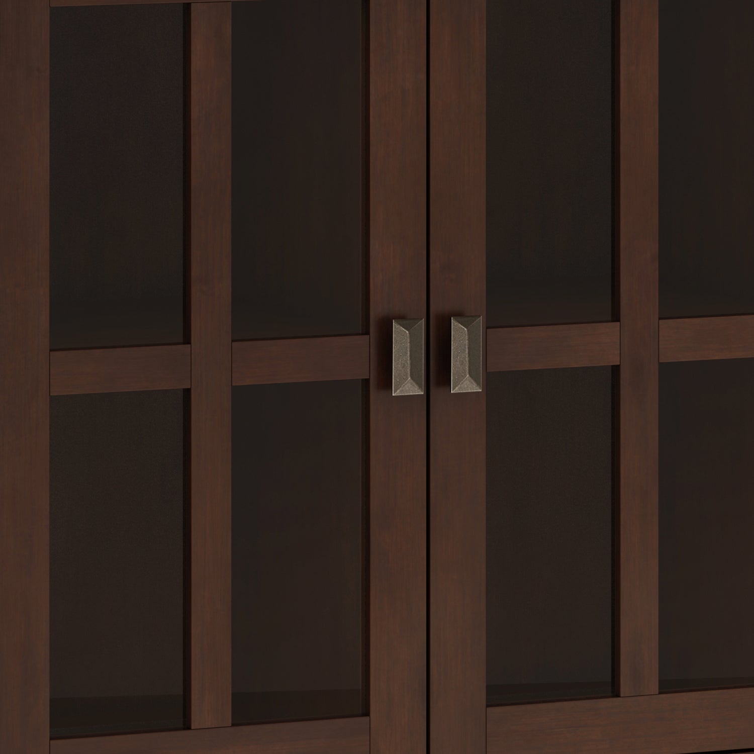 Artisan 66 Inch Wide Solid Wood Wide 4 Door Storage Cabinet in Russet