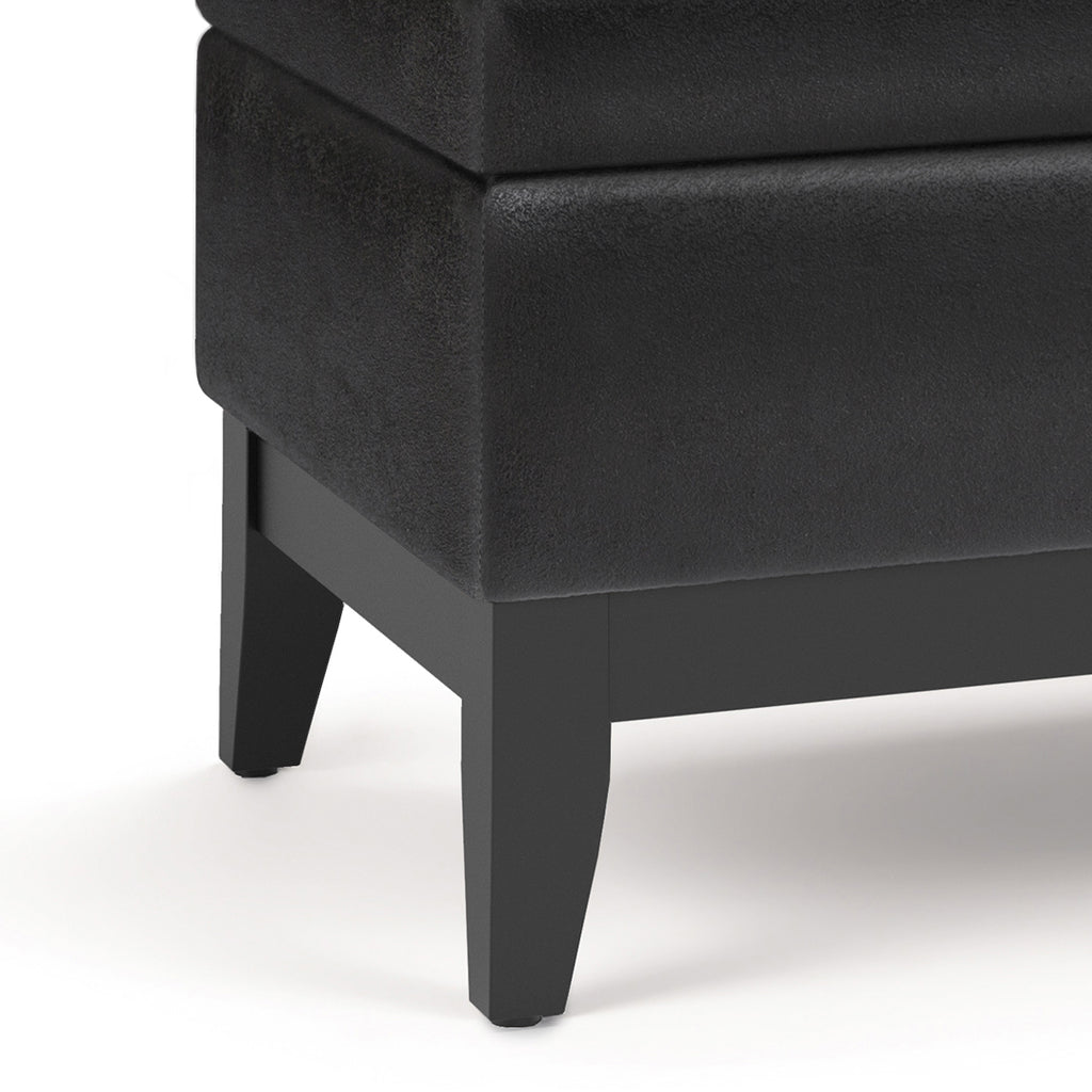 Oregon 42 Inch Wide Storage Ottoman Bench With Tray