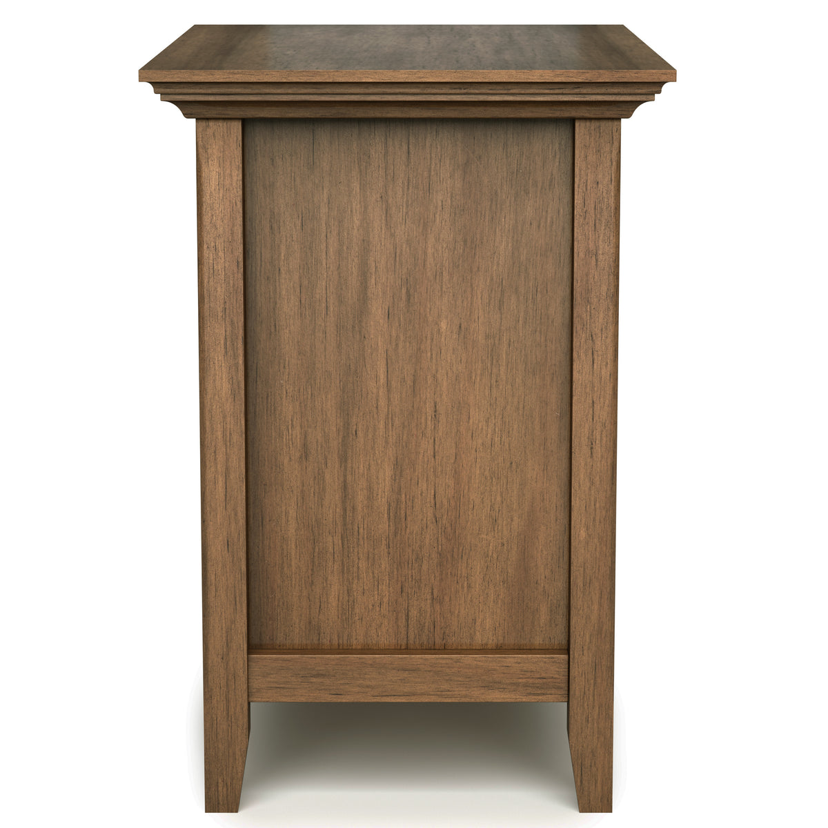 Amherst Bedside Table, Dark Brown Wood, Two-Drawer Nightstand