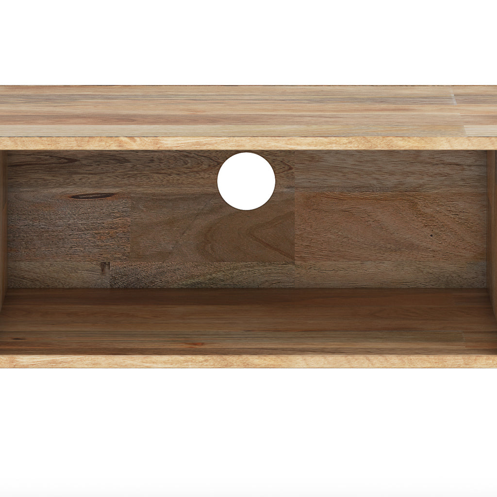 Hunter 68 Inch Wide Solid Mango Wood TV Stand