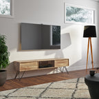 Hunter 68 Inch Wide Solid Mango Wood TV Stand