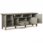 Redmond 72 Inch Wide Solid Wood TV Stand in Distressed