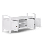 Warm Shaker 44 Inch Wide Solid Wood Entryway Storage Bench