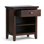 Artisan 24 Inch Wide Solid Wood Bedside Table in Russet