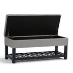 Saxon Storage Ottoman Bench - Dove