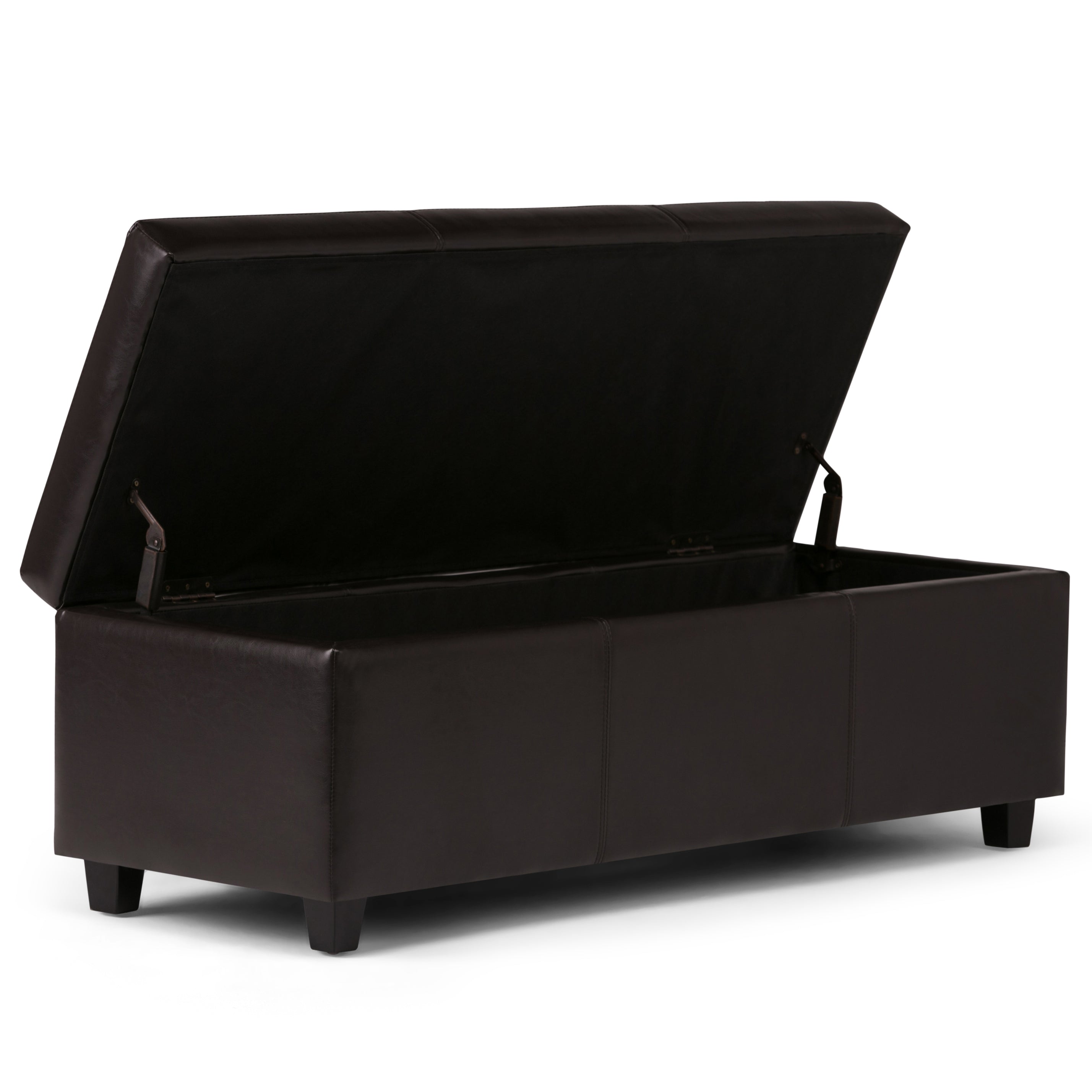 Avalon 48 Inch Wide Storage Ottoman Bench in Tanners
