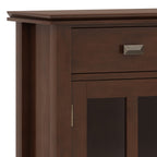 Artisan 36 Inch Wide Solid Wood Entryway Storage Cabinet in Russet