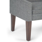Parris 50 Inch Wide Upholstered Bench in Pebble