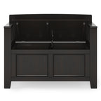 Amherst Solid Wood 36" Wide Transitional Entryway Storage Bench