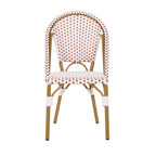Outdoor PE Rattan and Aluminum French Bistro Chairs, Set of 2