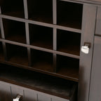Bedford 54 Inch Wide Solid Wood Sideboard Buffet and Wine Rack