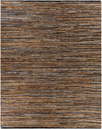 Hand Woven Leather Rag Rug - Clearance