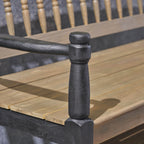 Patio Bench with Built-In Shelf