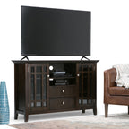 Bedford 53 Inch Wide Solid Wood Tall TV Stand in Tobacco