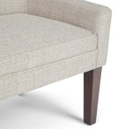 Parris 50 Inch Wide Upholstered Bench in Platinum Woven Fabric