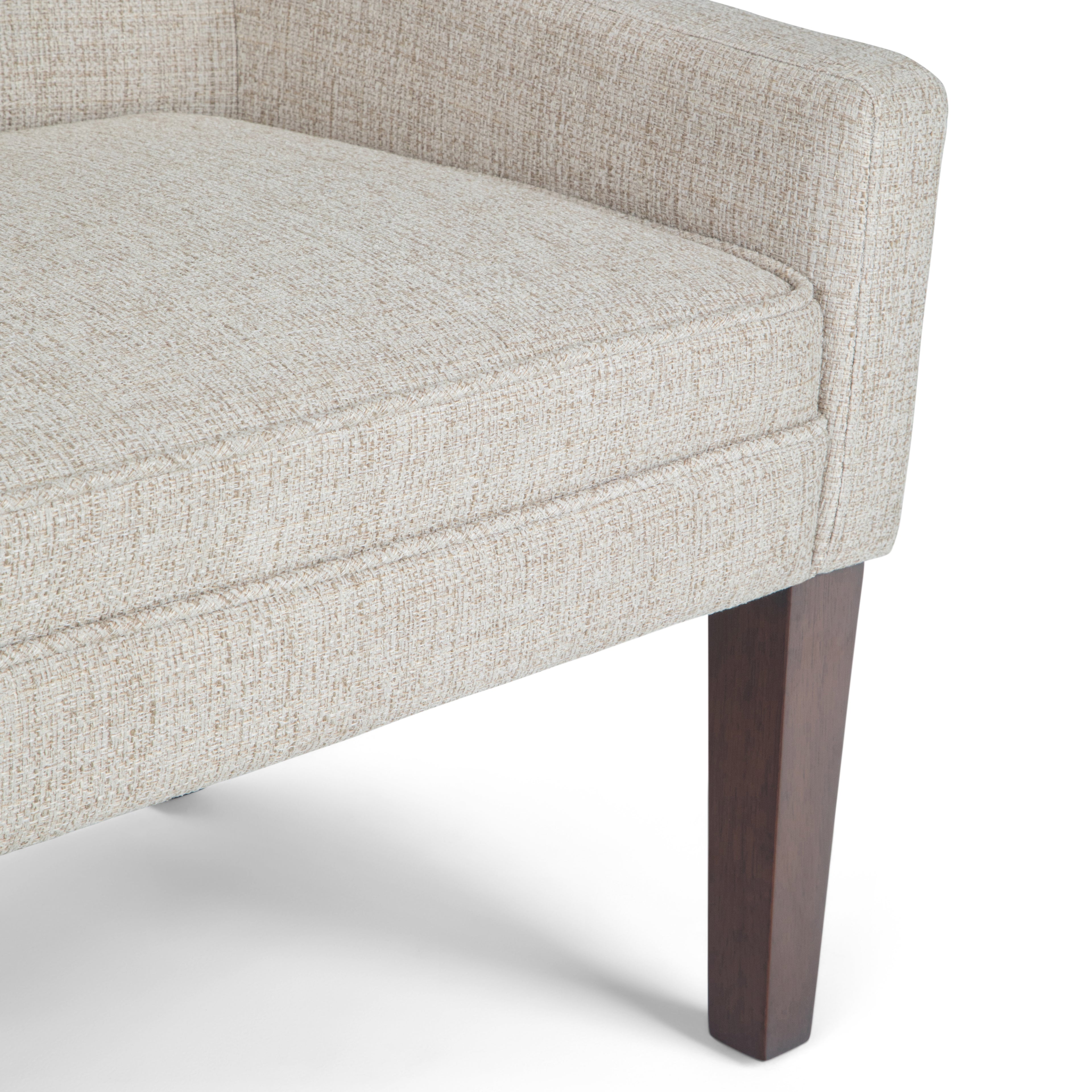Parris 50 Inch Wide Upholstered Bench in Platinum Woven Fabric
