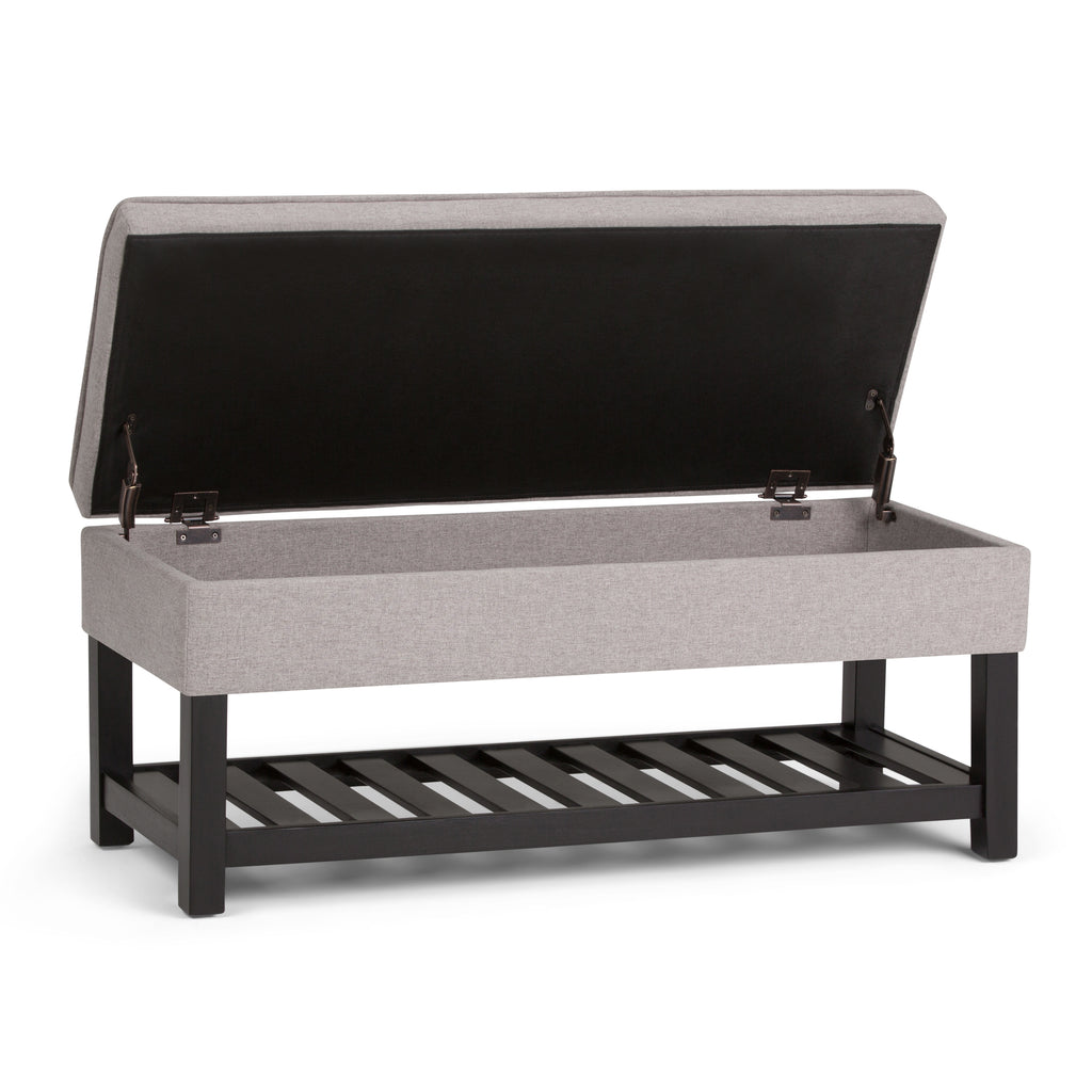 Cosmopolitan Storage Ottoman Bench with Open Bottom - Cloud