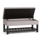 Cosmopolitan Storage Ottoman Bench with Open Bottom - Cloud