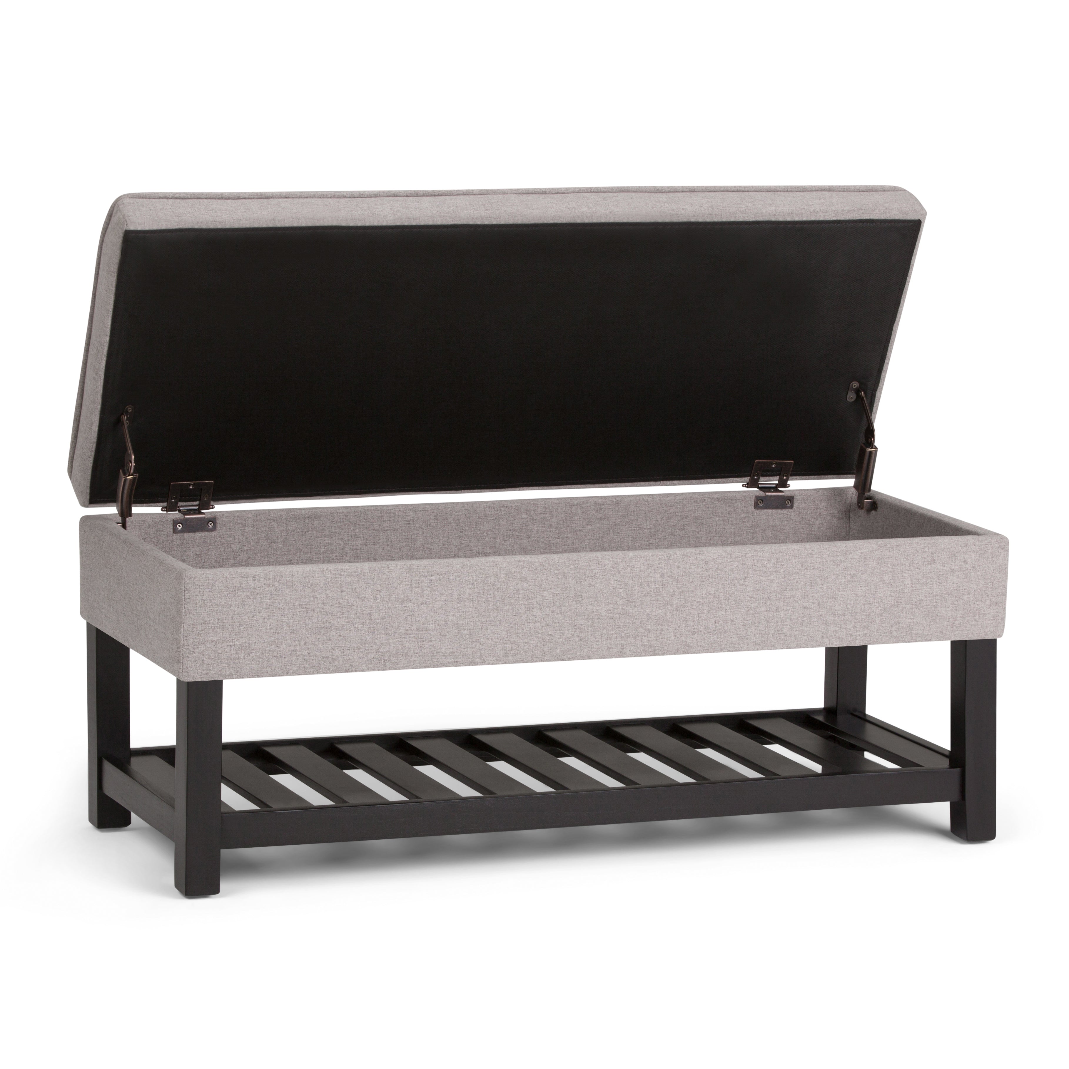 Cosmopolitan Storage Ottoman Bench with Open Bottom - Cloud