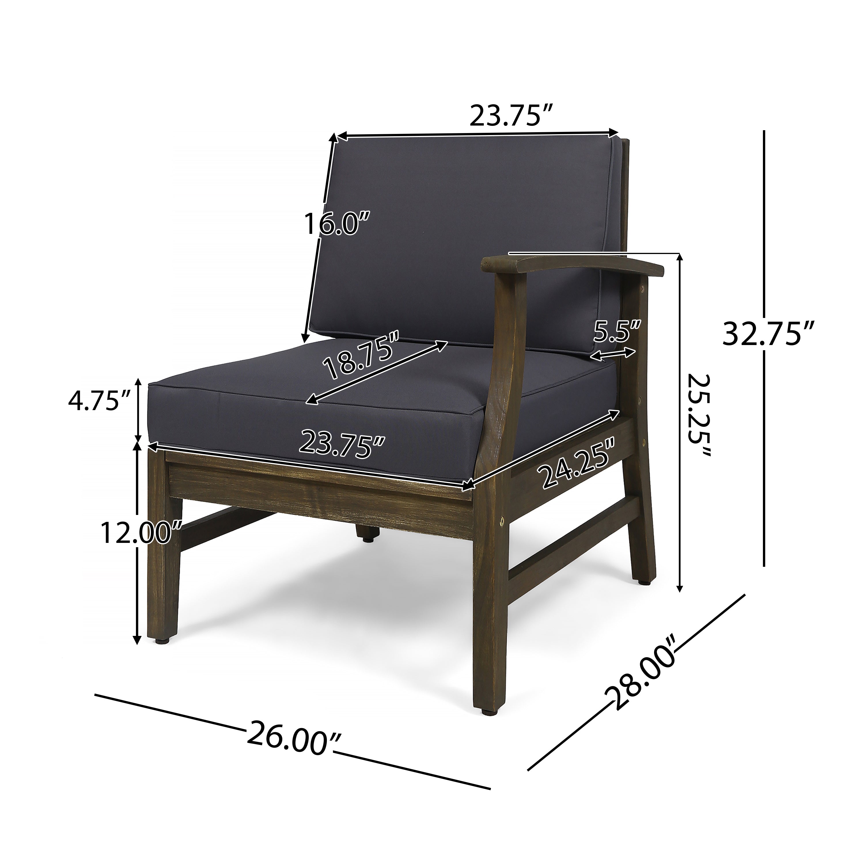 Perla 6-Pcs Sofa Set, Dark