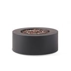 32" Patio 40,000 BTU Round Iron Propane Fire Pit, Dark