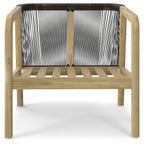 Palmetto Outdoor Conversation Chair (Set of 2) - Stone
