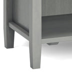 Warm Shaker Solid Wood Nightstand in Fog