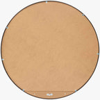 Round Mirror with Black Aluminum Frame