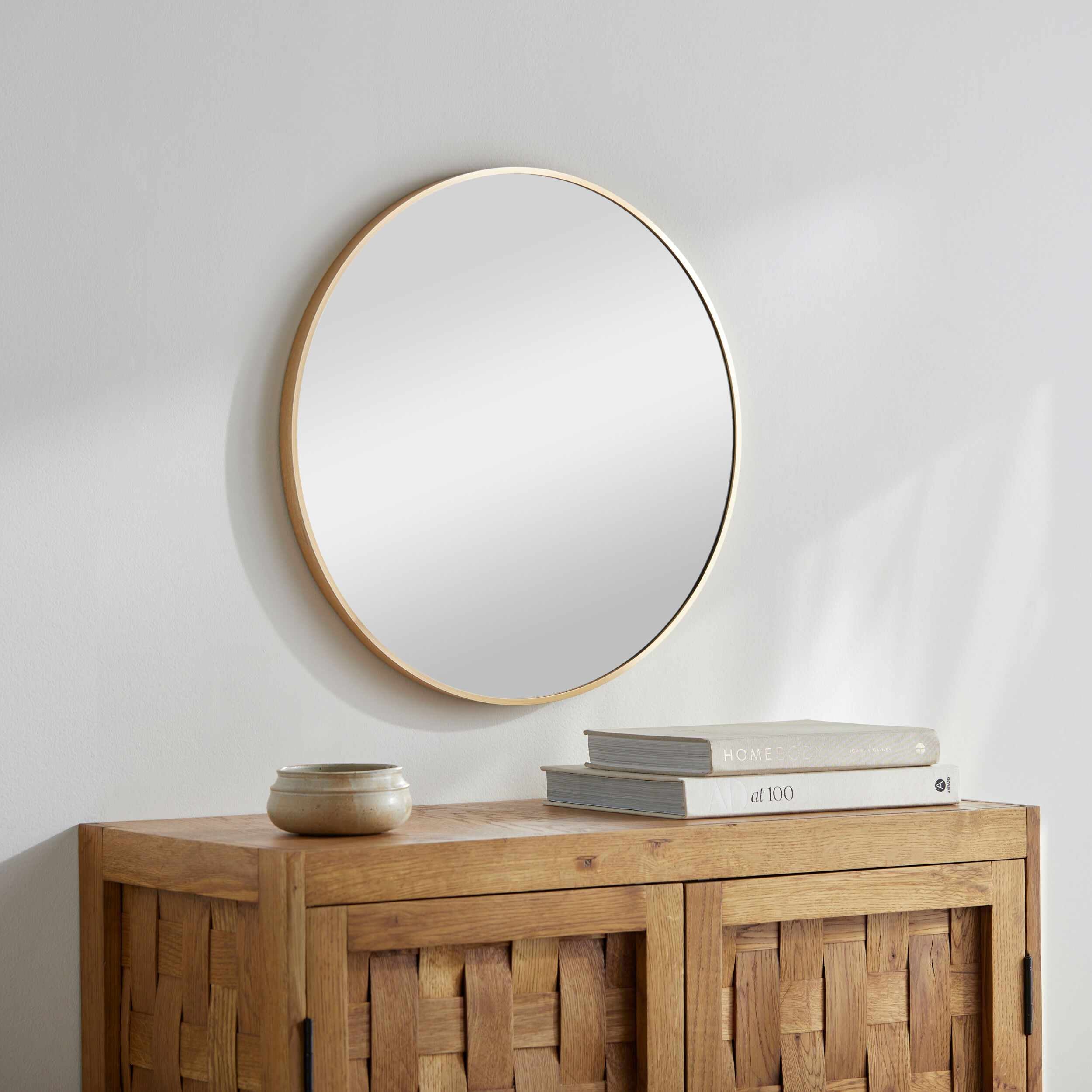Pontalina Round Gold Mirror