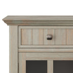 Acadian 36-Inch Wide Solid Wood Entryway Storage Cabinet in Distressed