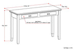 Artisan 46 Inch Wide Solid Wood Console Sofa Table in Russet