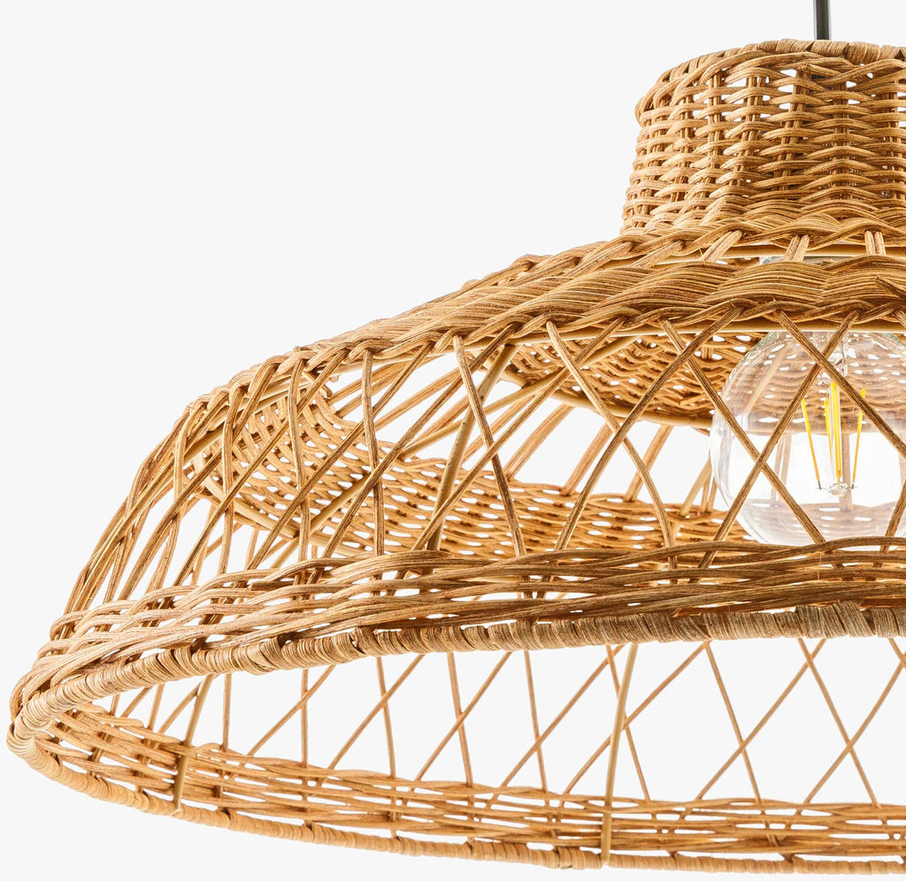 Bailleval Dark Brown Rattan Pendant