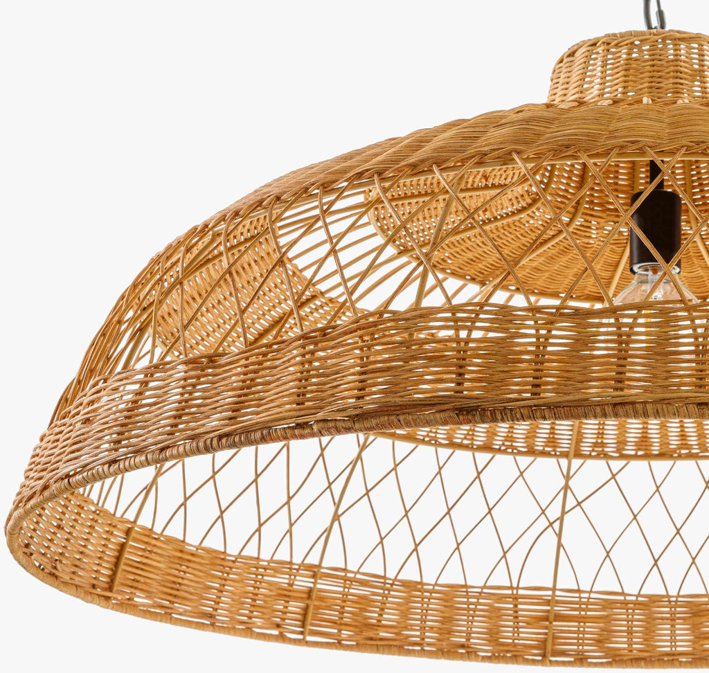 Bailleval Dark Brown Rattan Pendant