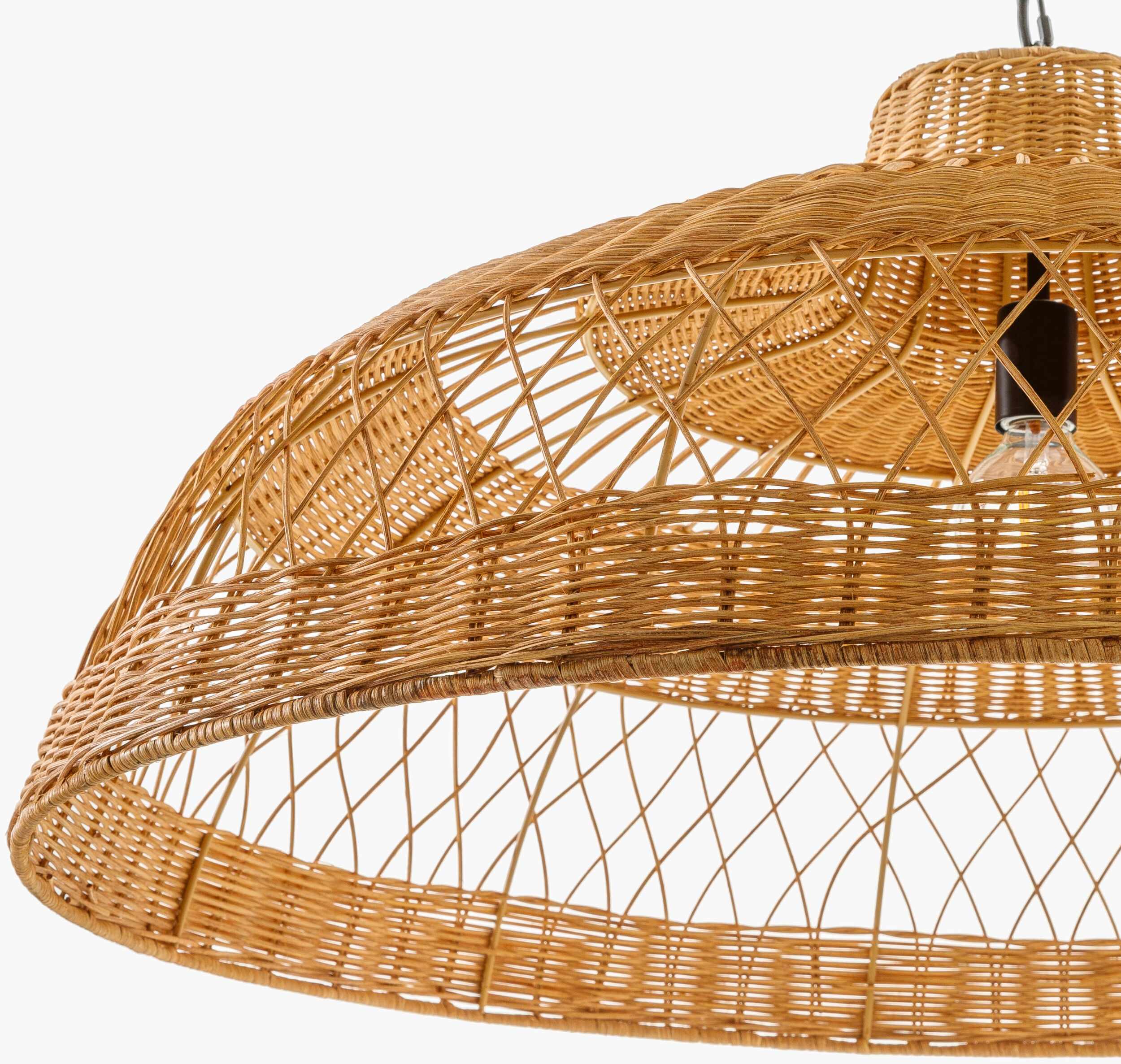 Bailleval Dark Brown Rattan Pendant