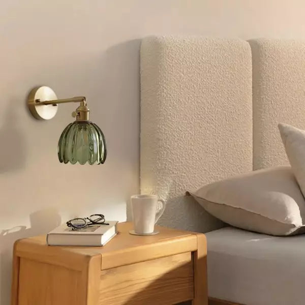 Tulip Glass Wall Lamp Retro Flower Bud Vintage Wall Light