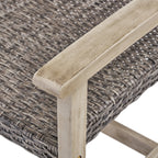 Hampton Outdoor Acacia Wood Wicker Loveseat