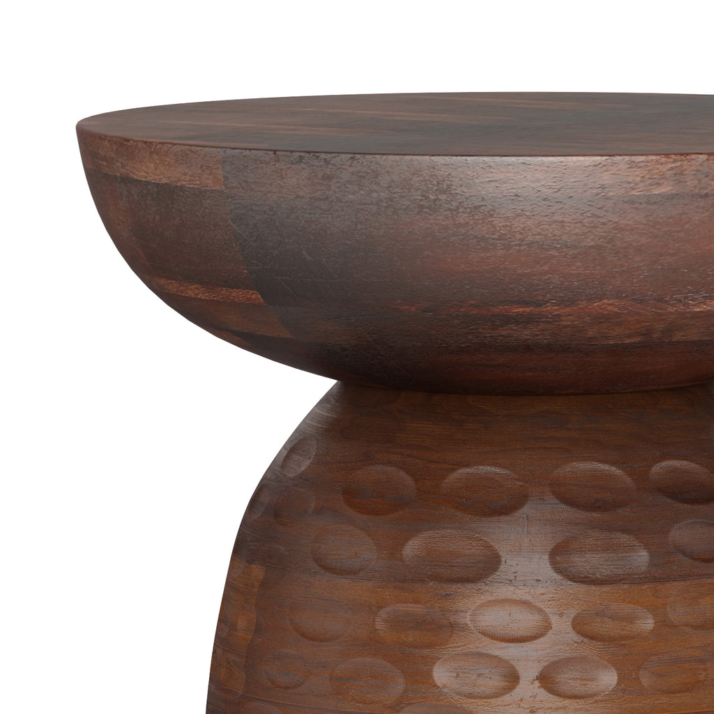 Boyd 13 Inch Solid Mango Accent Table