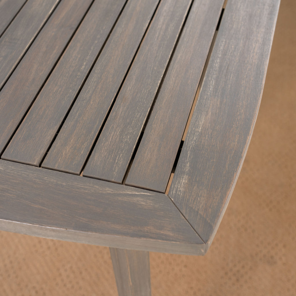 Outdoor Square Acacia Wood Table with Straight Legs