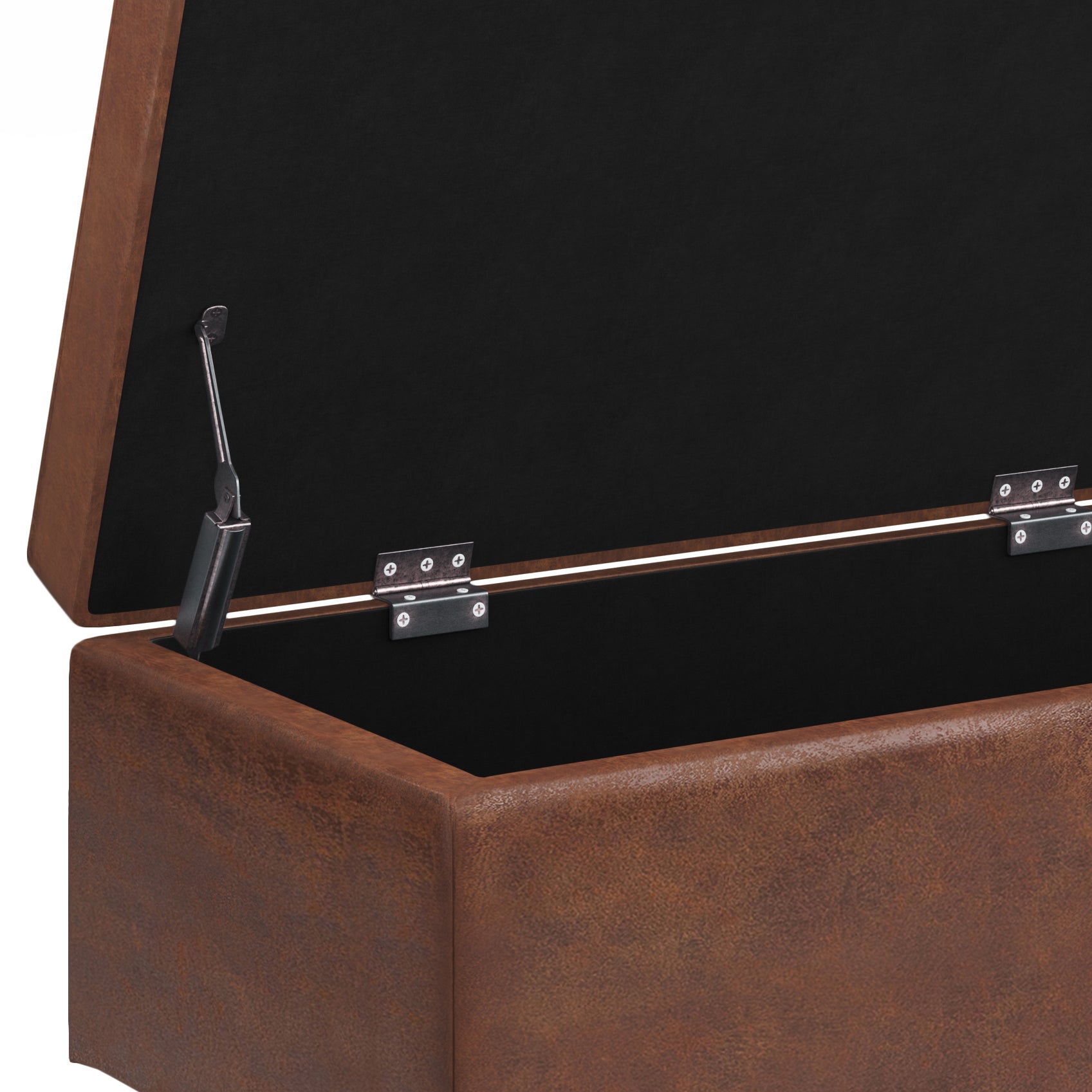 Shay 48 Inch Wide Mid-Century Rectangular Storage Ottoman