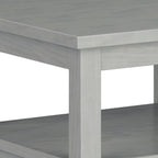 Warm Shaker Solid Wood 20-Inch Wide Transitional End Table in Fog