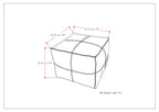 Brody Distressed Square Pouf