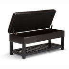 Cosmopolitan Storage Ottoman Bench with Open Bottom - Tanners