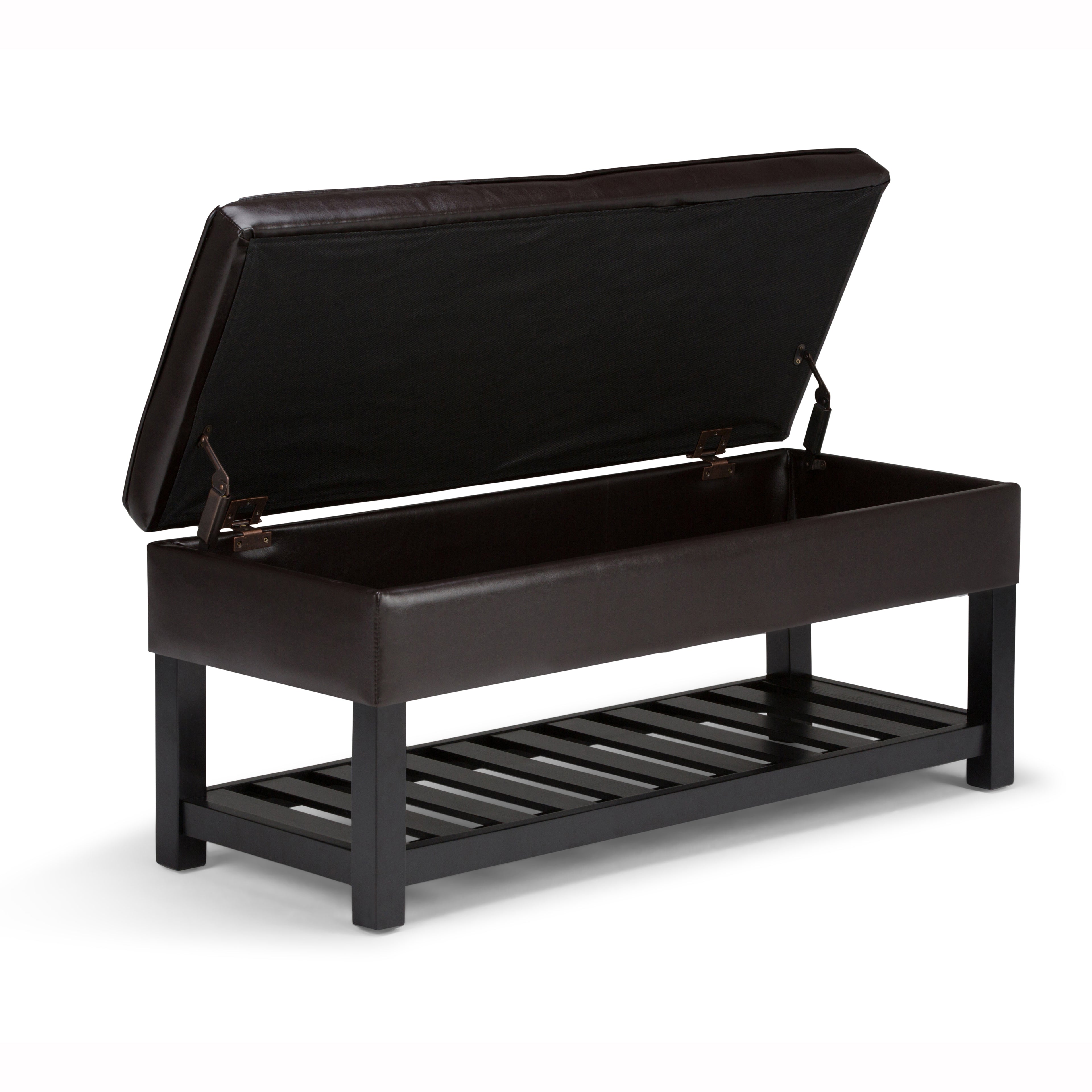 Cosmopolitan Storage Ottoman Bench with Open Bottom - Tanners