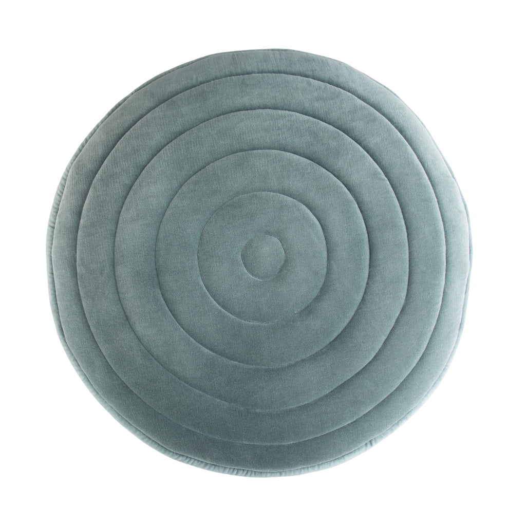 Vivienne Round Pouf - Turquoise