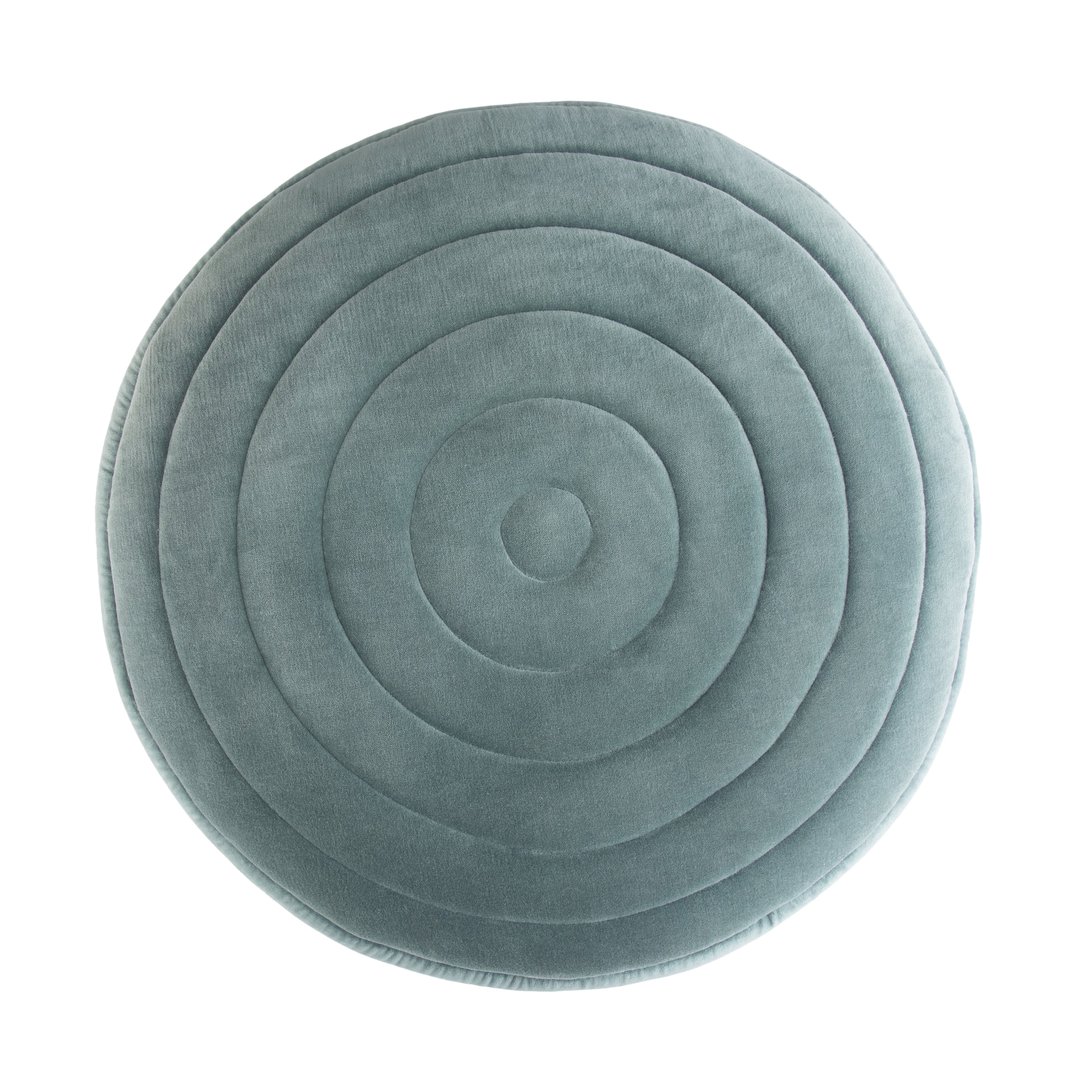 Vivienne Round Pouf - Turquoise